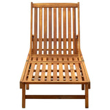 Chaise longue bois d'acacia solide