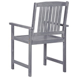 Chaises de jardin lot de 4 Bois massif d'acacia Gris