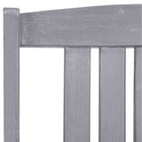 Chaises de jardin lot de 4 Bois massif d'acacia Gris