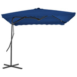 Parasol de jardin avec mât en acier bleu 250x250x230 cm