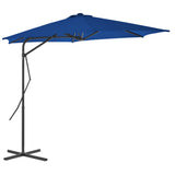 Parasol de jardin avec mât en acier bleu 300x230 cm