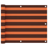 Écran de balcon Orange et marron 75x300 cm Tissu Oxford