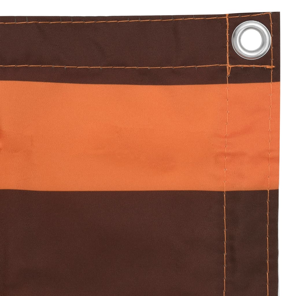 Écran de balcon Orange et marron 75x300 cm Tissu Oxford