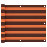 Écran de balcon Orange et marron 75x400 cm Tissu Oxford