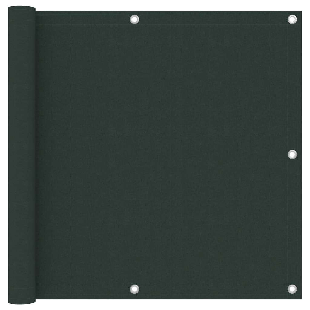 Écran de balcon Vert foncé 90x600 cm Tissu Oxford