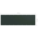 Écran de balcon Vert foncé 120x400 cm Tissu Oxford