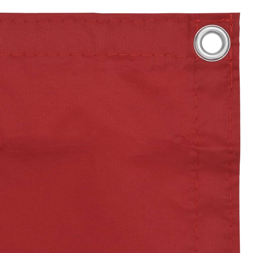 Écran de balcon Rouge 75x500 cm Tissu Oxford