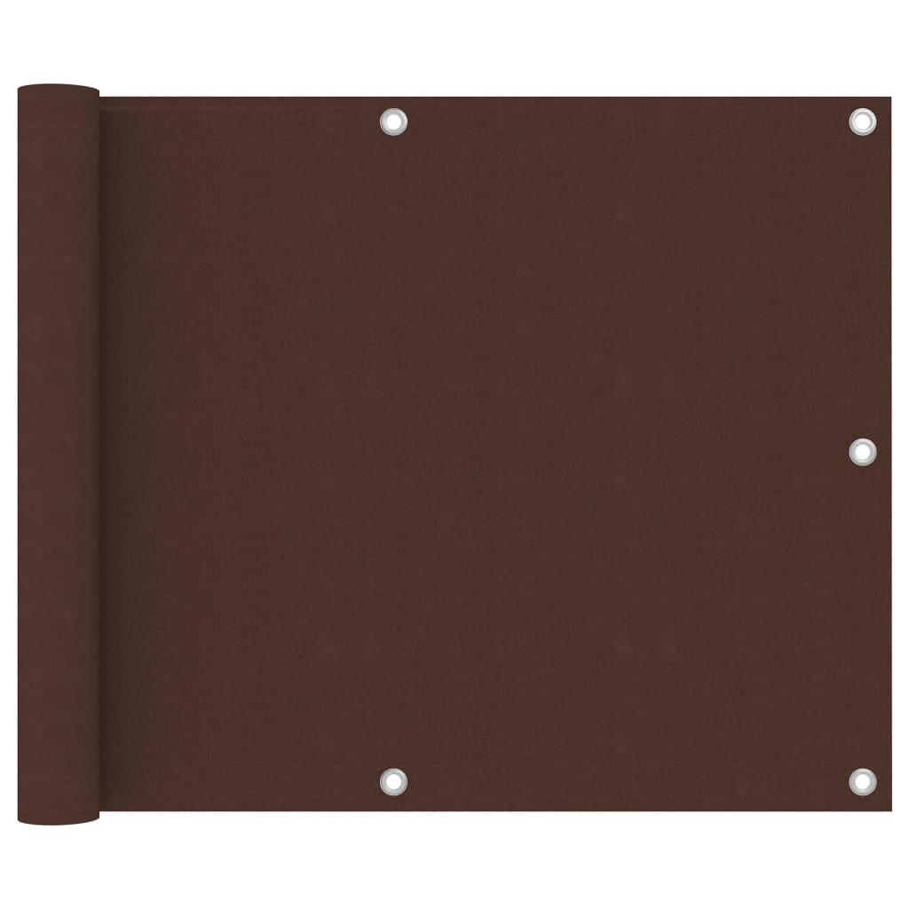 Écran de balcon Marron 75x500 cm Tissu Oxford