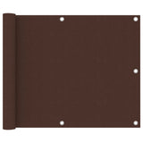 Écran de balcon Marron 75x500 cm Tissu Oxford