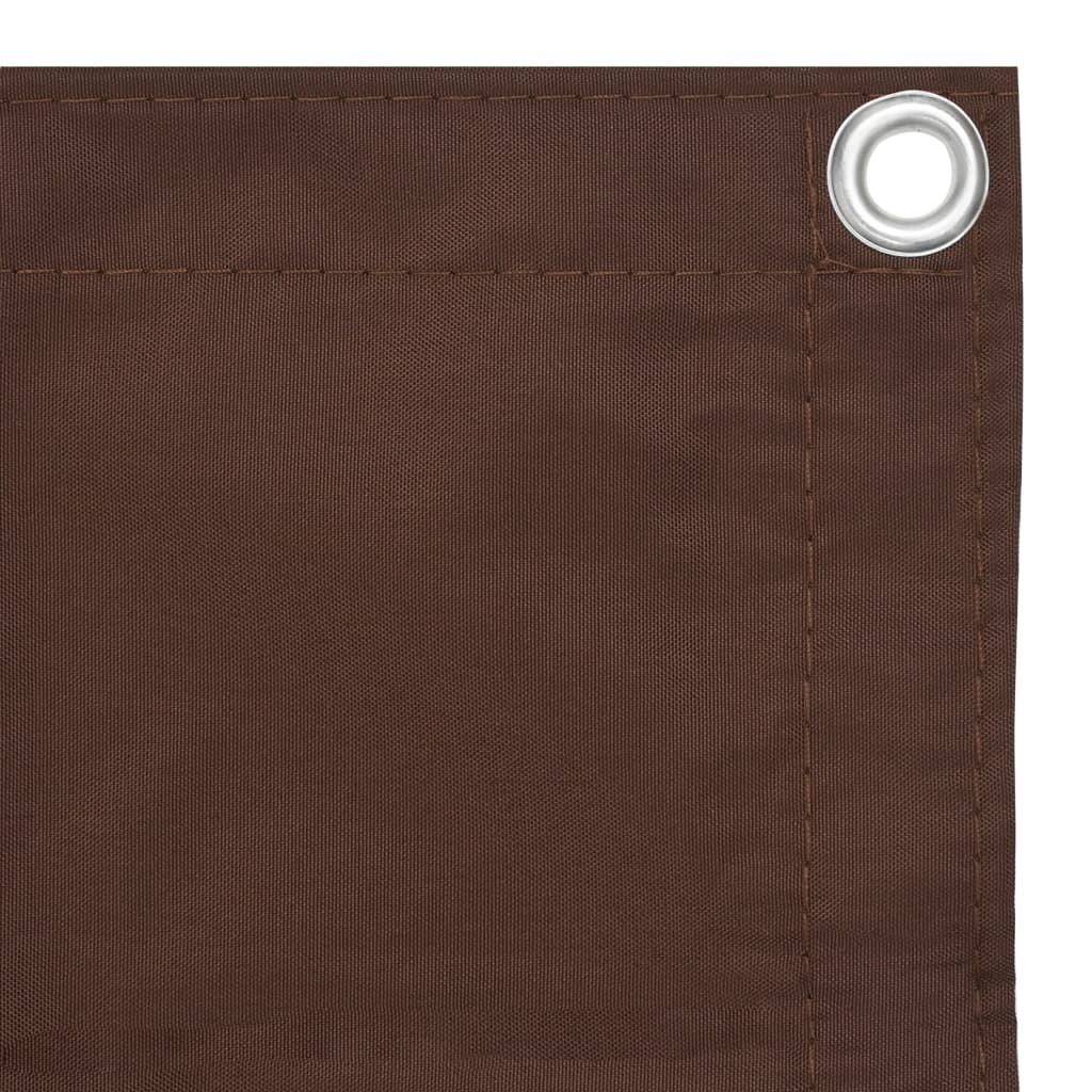 Écran de balcon Marron 75x500 cm Tissu Oxford