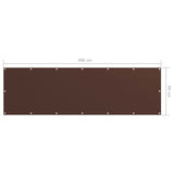 Écran de balcon Marron 90x300 cm Tissu Oxford