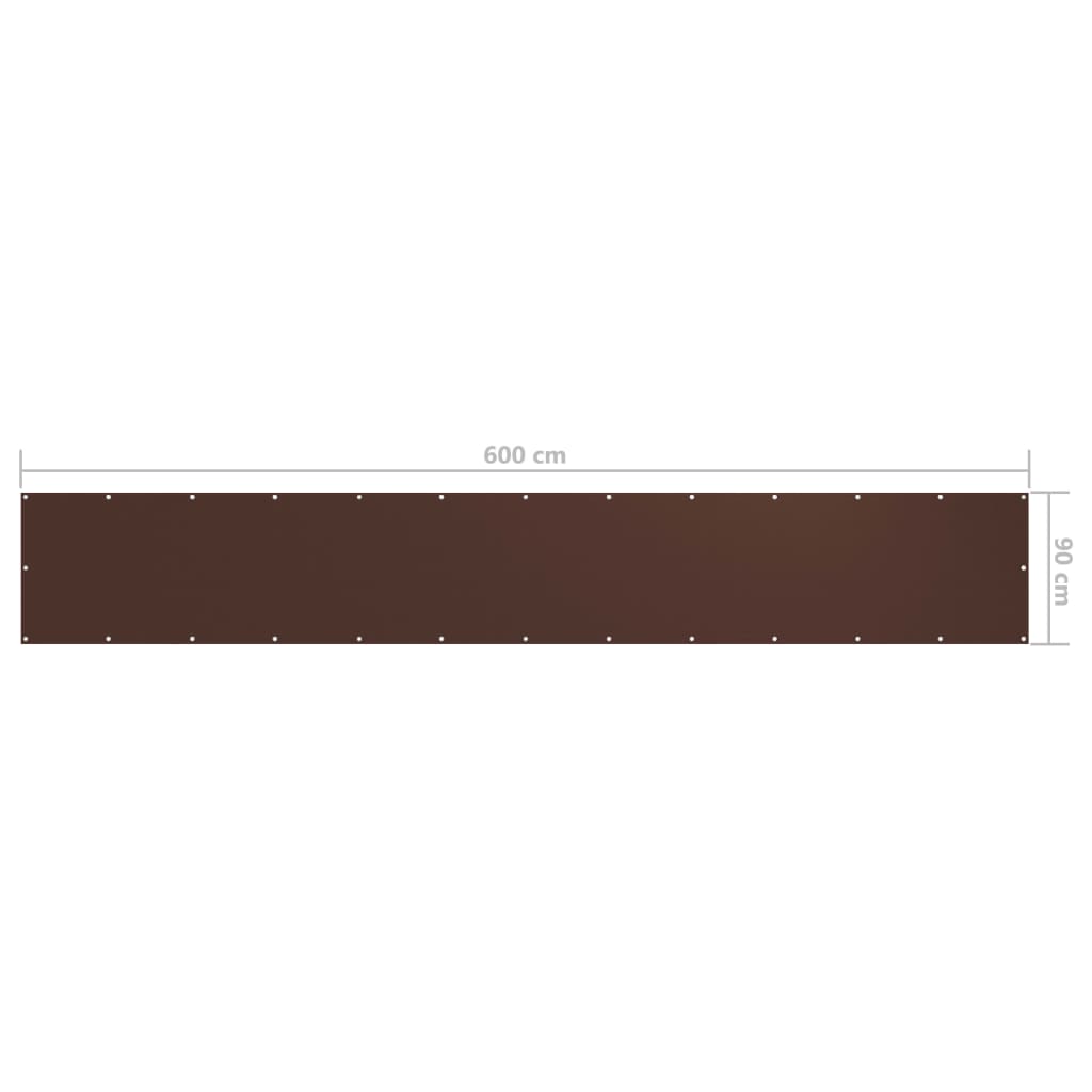 Écran de balcon Marron 90x600 cm Tissu Oxford