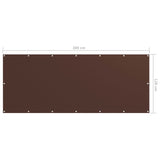 Écran de balcon Marron 120x300 cm Tissu Oxford