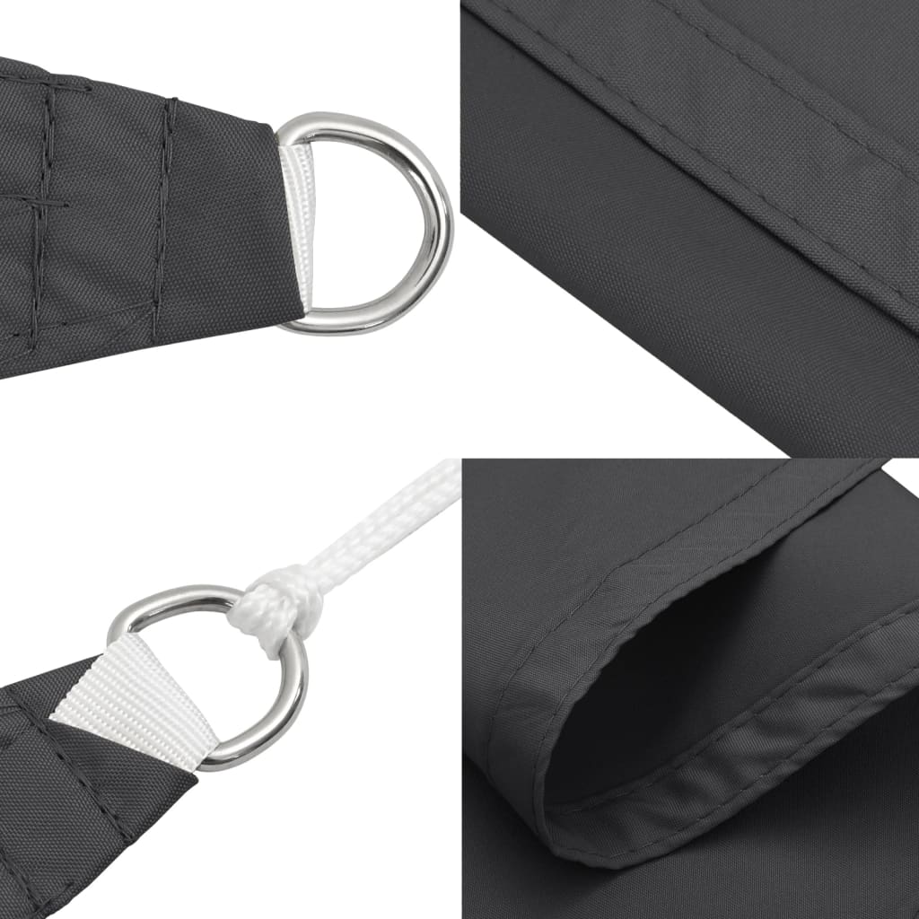 Voile de parasol tissu oxford rectangulaire 2x2,5 m anthracite