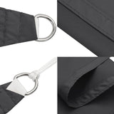 Voile de parasol tissu oxford rectangulaire 3x4,5 m anthracite