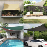 Voile de parasol tissu oxford rectangulaire 3x4,5 m anthracite