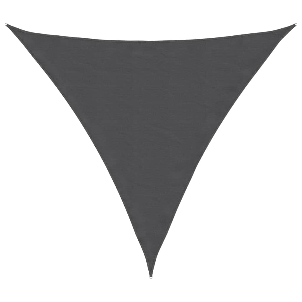 Voile de parasol tissu oxford triangulaire 6x6x6 m anthracite