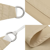 Voile de parasol tissu oxford rectangulaire 2x5 m beige