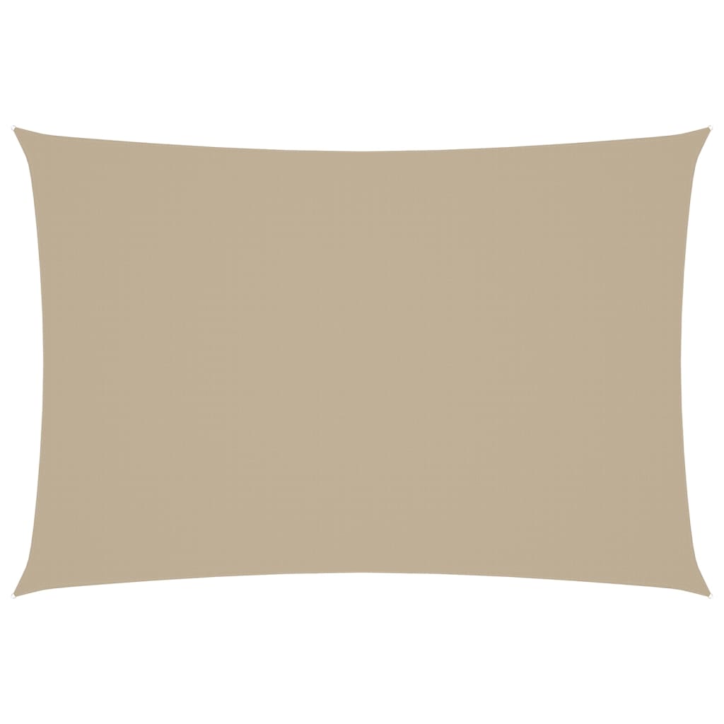 Voile de parasol tissu oxford rectangulaire 2,5x4,5 m beige