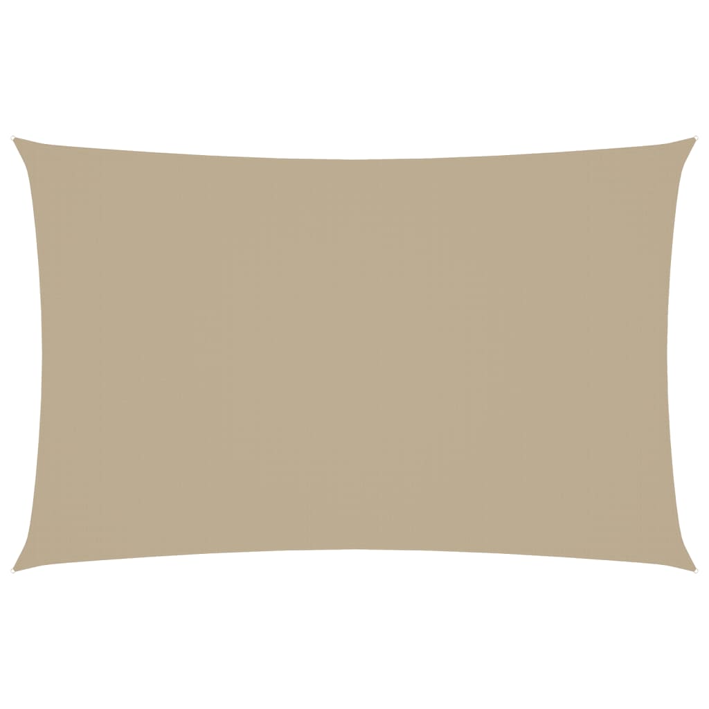 Voile de parasol tissu oxford rectangulaire 2,5x5 m beige