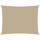 Voile de parasol tissu oxford rectangulaire 3,5x4,5 m beige