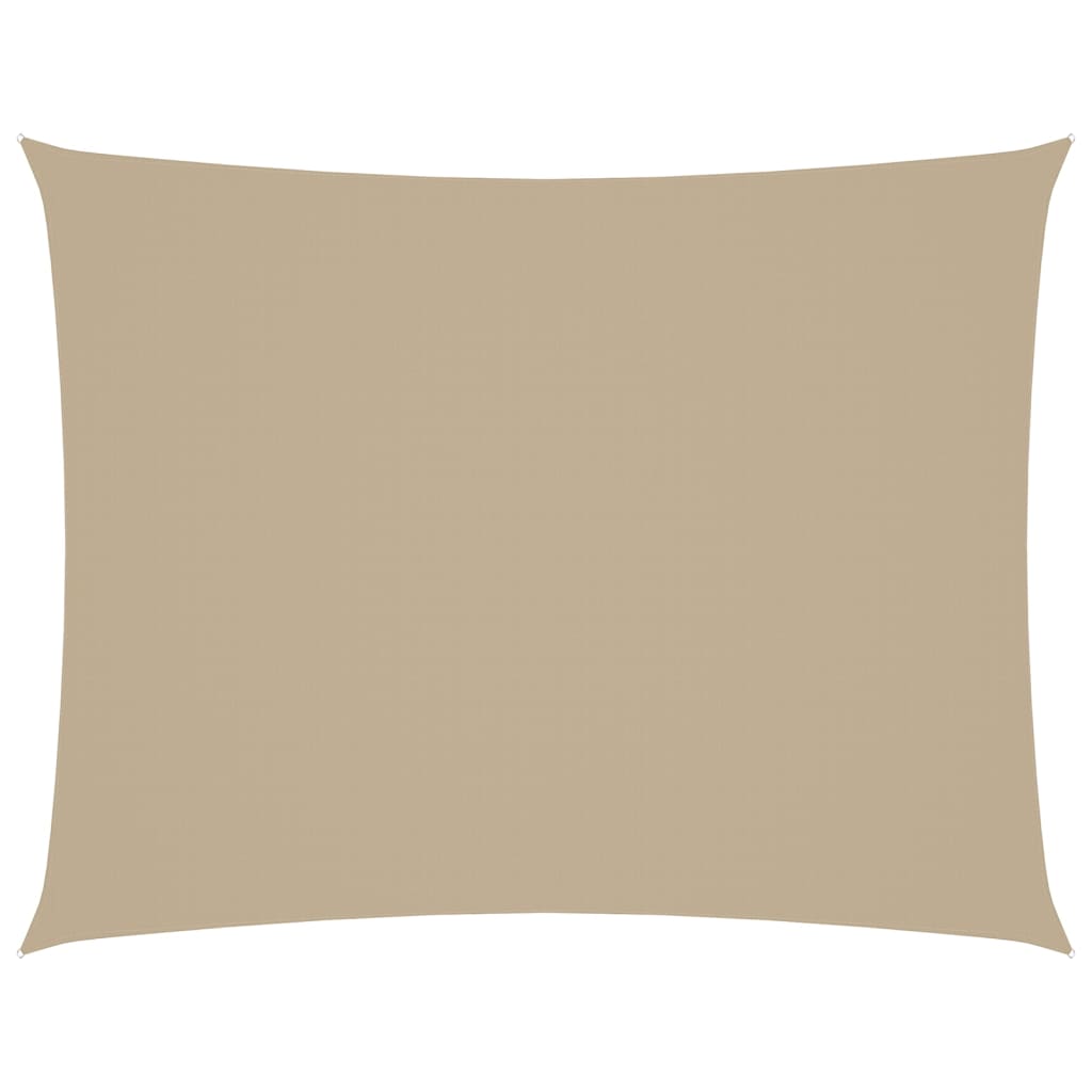 Voile de parasol tissu oxford rectangulaire 4x5 m beige