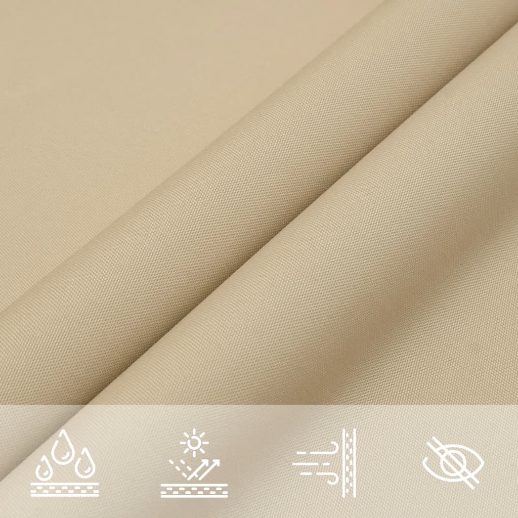 Voile de parasol tissu oxford triangulaire 3x4x5 m beige