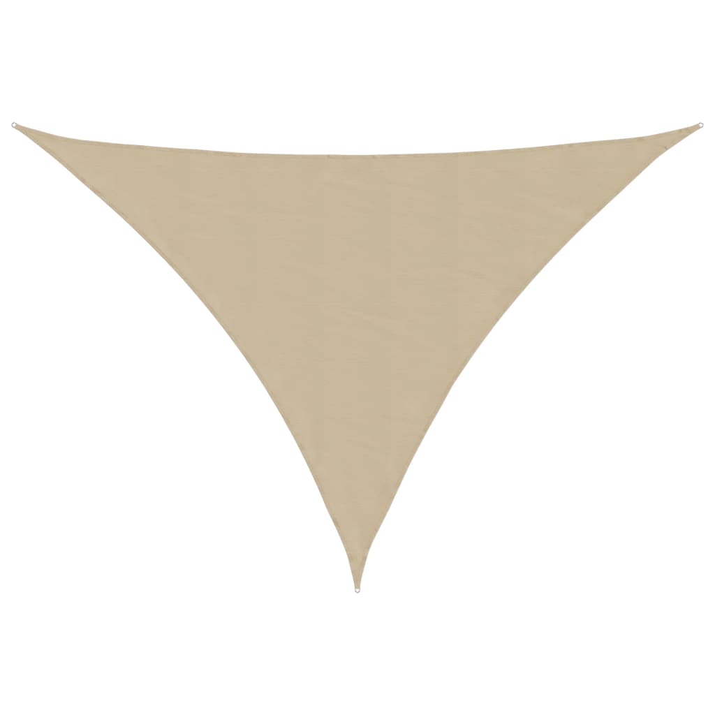 Voile de parasol tissu oxford triangulaire 3,5x3,5x4,9 m beige