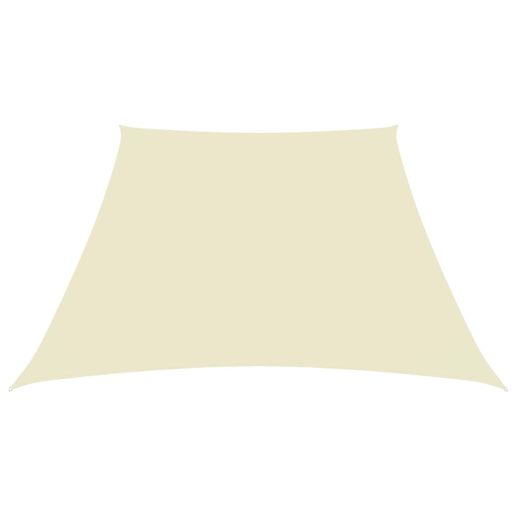 Voile de parasol Tissu Oxford trapèze 3/4x3 m Crème