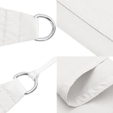 Voile de parasol tissu oxford carré 2x2 m blanc