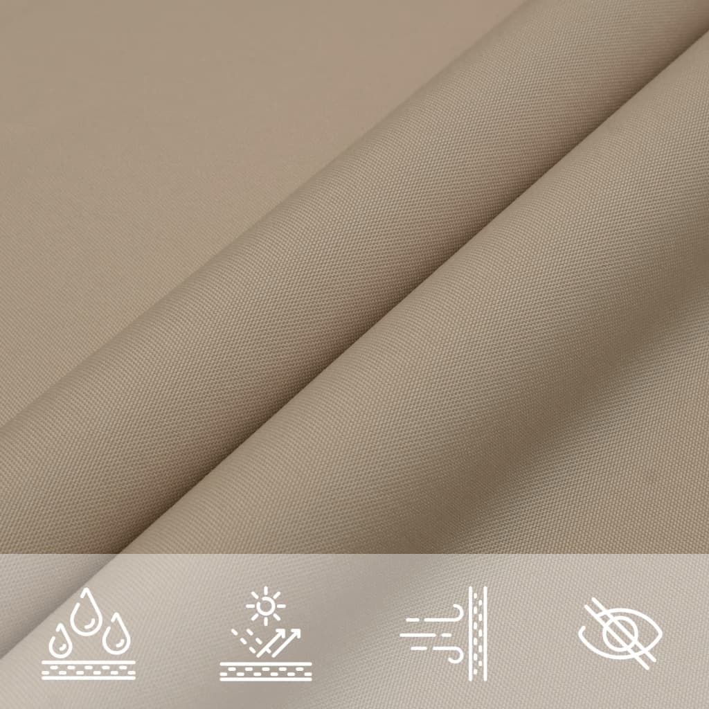 Voile de parasol tissu oxford carré 2,5x2,5 m taupe