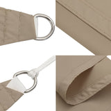 Voile de parasol tissu oxford carré 3x3 m taupe