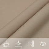 Voile de parasol tissu oxford carré 4x4 m taupe