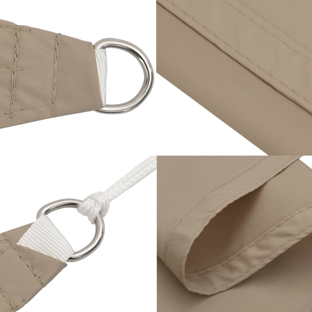 Voile de parasol tissu oxford rectangulaire 2x2,5 m taupe