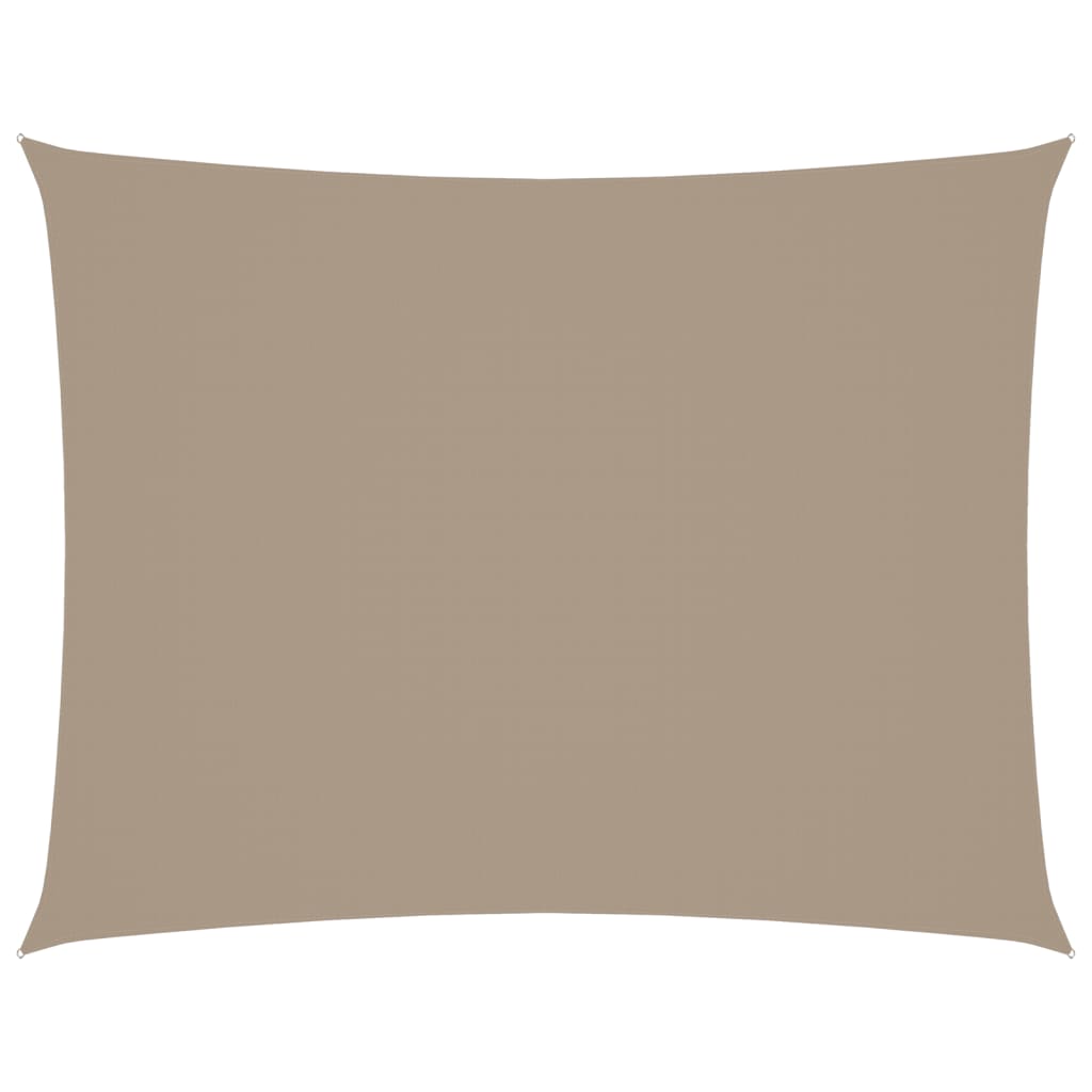 Voile de parasol Tissu Oxford rectangulaire 2x3,5 m Taupe