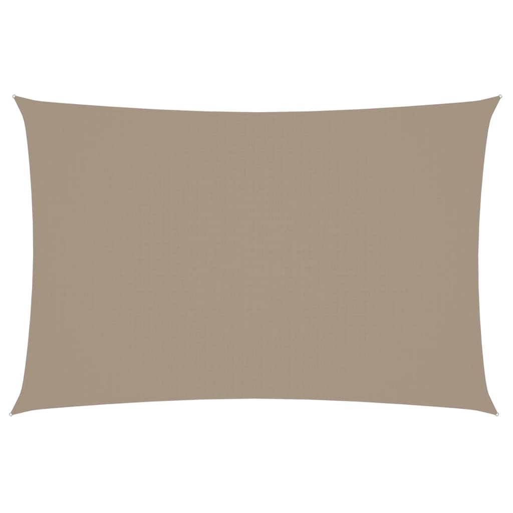 Voile de parasol tissu oxford rectangulaire 2x4 m taupe