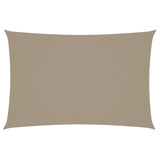 Voile de parasol tissu oxford rectangulaire 2x4 m taupe