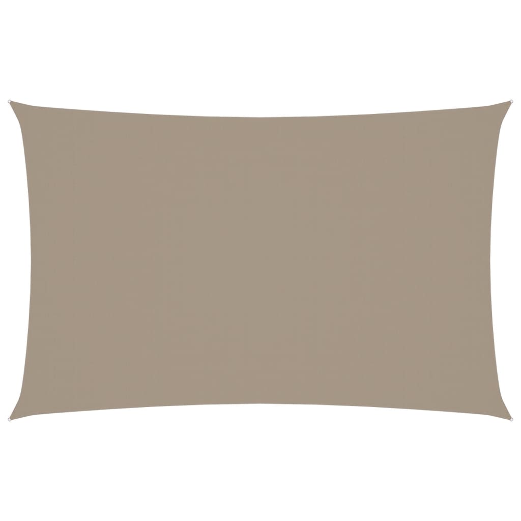 Voile de parasol tissu oxford rectangulaire 2x5 m taupe