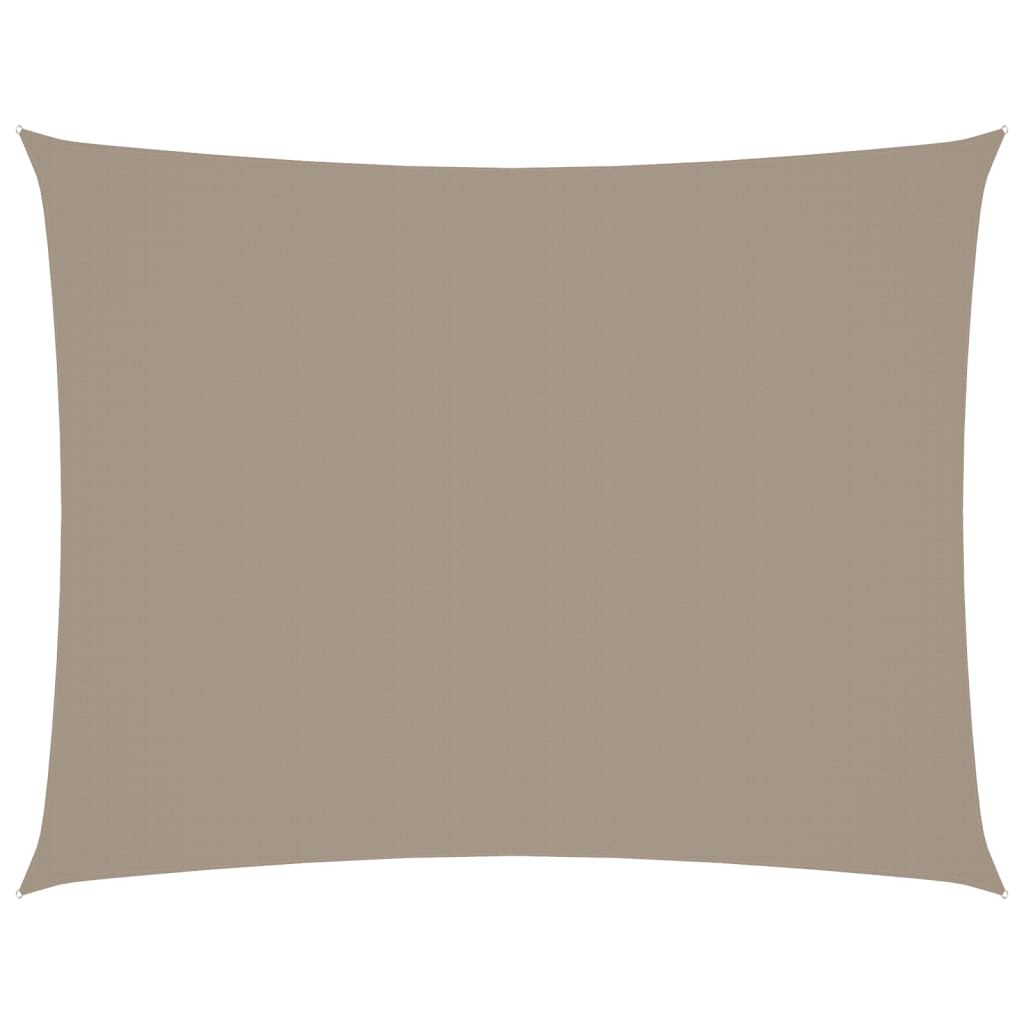 Voile de parasol tissu oxford rectangulaire 2,5x4 m taupe