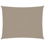 Voile de parasol tissu oxford rectangulaire 2,5x4 m taupe