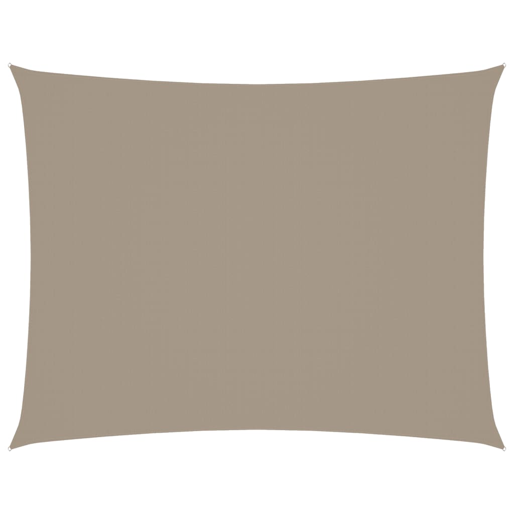 Voile de parasol tissu oxford rectangulaire 3x4 m taupe