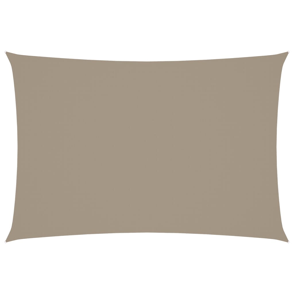 Voile de parasol tissu oxford rectangulaire 3x5 m taupe