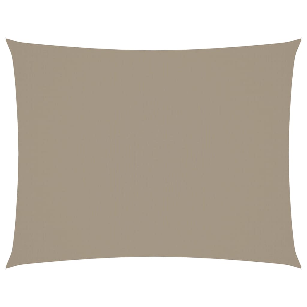 Voile de parasol tissu oxford rectangulaire 3x6 m taupe