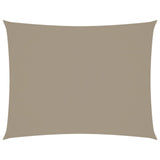 Voile de parasol tissu oxford rectangulaire 3x6 m taupe