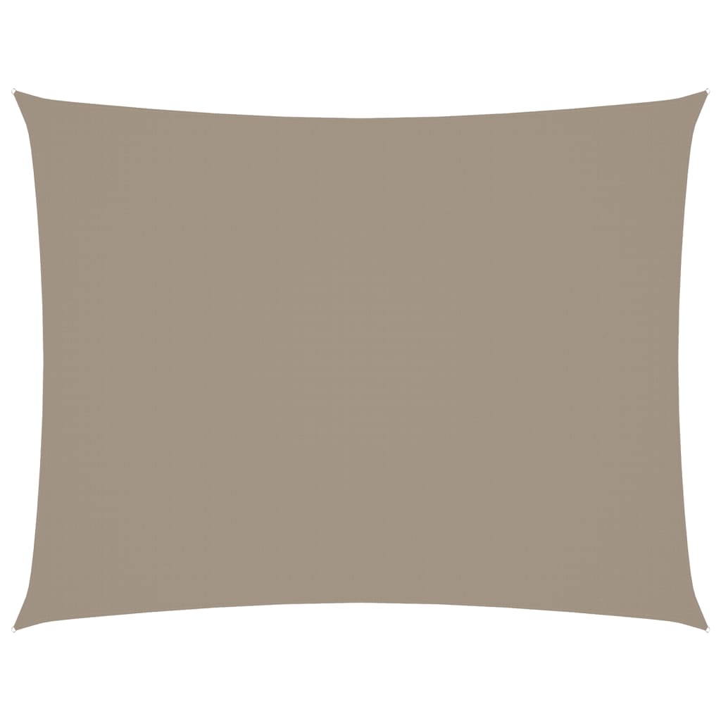 Voile de parasol tissu oxford rectangulaire 5x6 m taupe