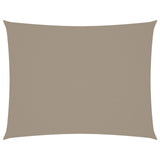 Voile de parasol tissu oxford rectangulaire 5x6 m taupe