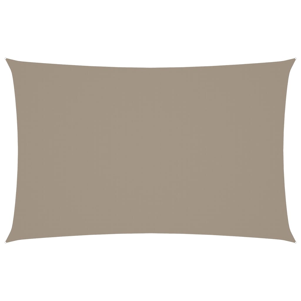 Voile de parasol tissu oxford rectangulaire 5x8 m taupe