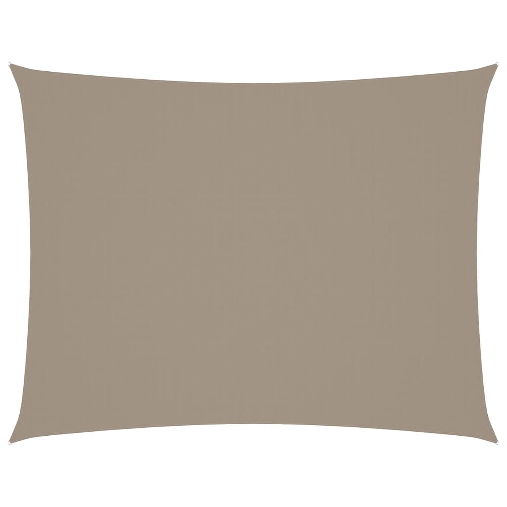 Voile de parasol tissu oxford rectangulaire 6x7 m taupe