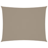 Voile de parasol tissu oxford rectangulaire 6x7 m taupe