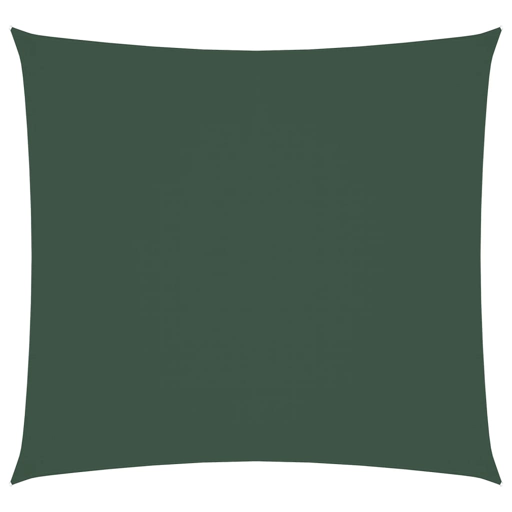 Voile de parasol tissu oxford carré 3x3 m vert foncé